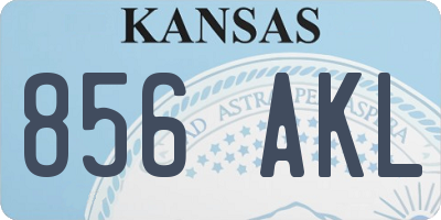 KS license plate 856AKL