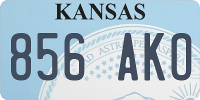 KS license plate 856AKO
