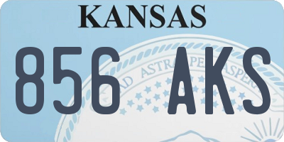 KS license plate 856AKS