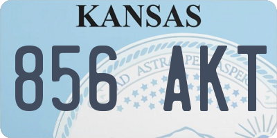 KS license plate 856AKT
