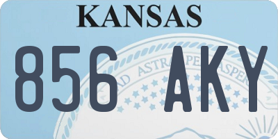 KS license plate 856AKY