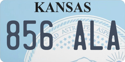 KS license plate 856ALA