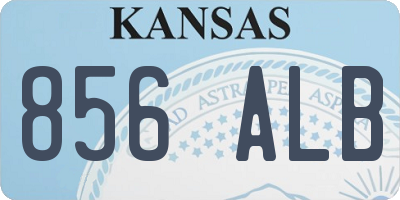 KS license plate 856ALB