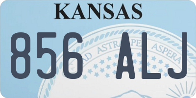KS license plate 856ALJ