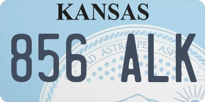 KS license plate 856ALK