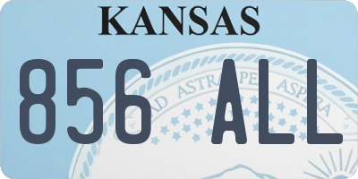 KS license plate 856ALL