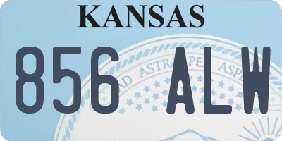 KS license plate 856ALW