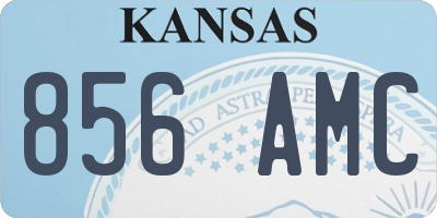 KS license plate 856AMC