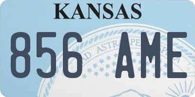 KS license plate 856AME