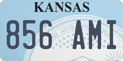 KS license plate 856AMI