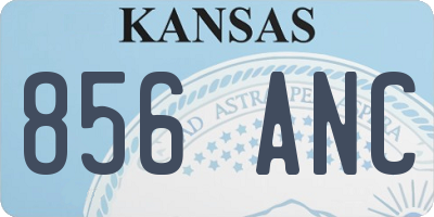 KS license plate 856ANC