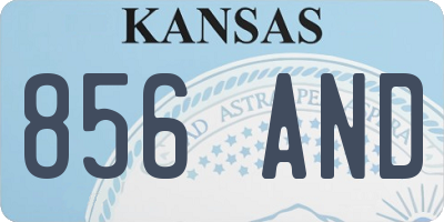 KS license plate 856AND