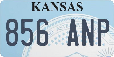 KS license plate 856ANP