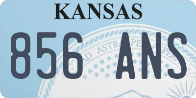 KS license plate 856ANS