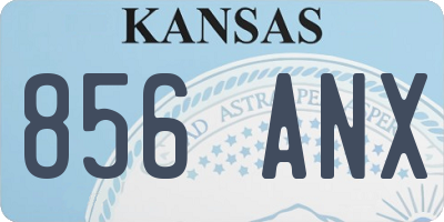 KS license plate 856ANX