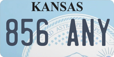 KS license plate 856ANY