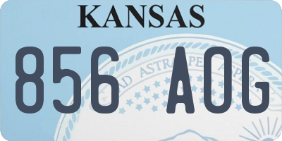 KS license plate 856AOG