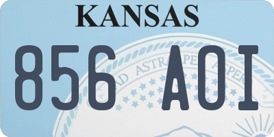 KS license plate 856AOI
