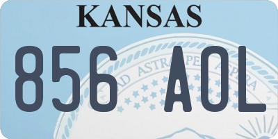 KS license plate 856AOL