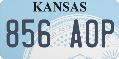 KS license plate 856AOP