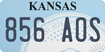 KS license plate 856AOS