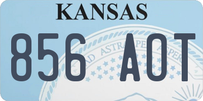 KS license plate 856AOT