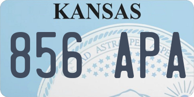 KS license plate 856APA
