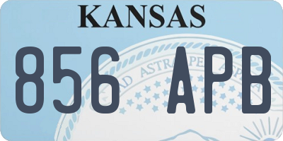 KS license plate 856APB