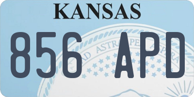 KS license plate 856APD