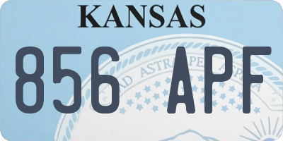 KS license plate 856APF