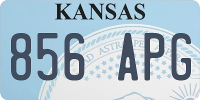 KS license plate 856APG