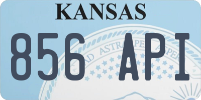 KS license plate 856API