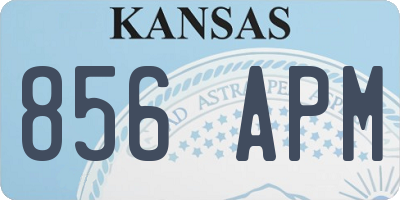 KS license plate 856APM