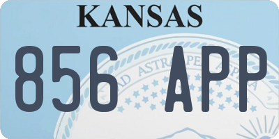 KS license plate 856APP