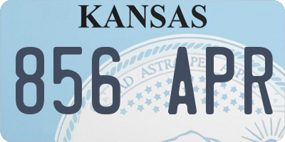KS license plate 856APR