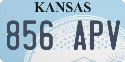 KS license plate 856APV