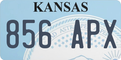 KS license plate 856APX
