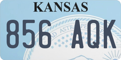 KS license plate 856AQK