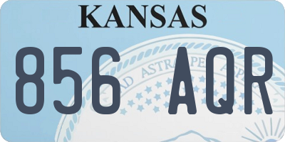 KS license plate 856AQR