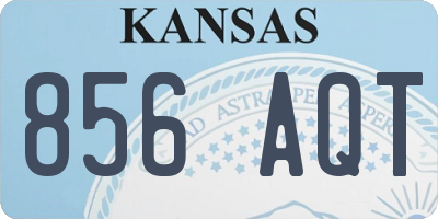 KS license plate 856AQT