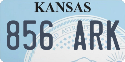 KS license plate 856ARK