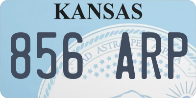 KS license plate 856ARP