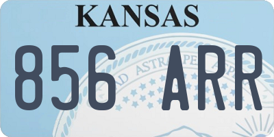 KS license plate 856ARR