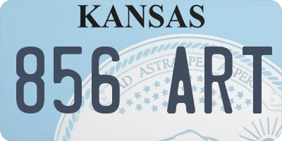 KS license plate 856ART