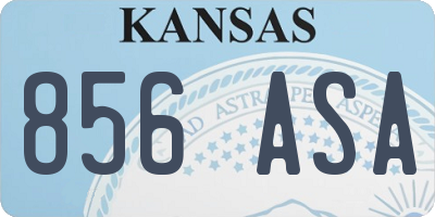 KS license plate 856ASA
