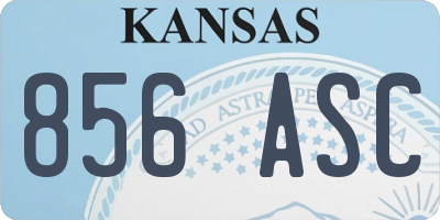 KS license plate 856ASC