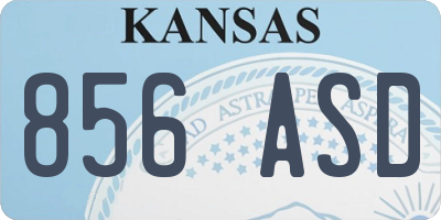KS license plate 856ASD