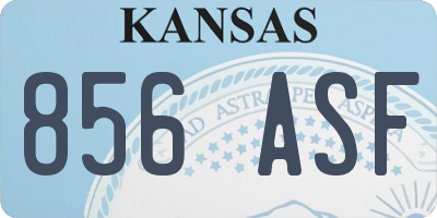 KS license plate 856ASF