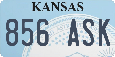 KS license plate 856ASK