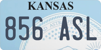KS license plate 856ASL